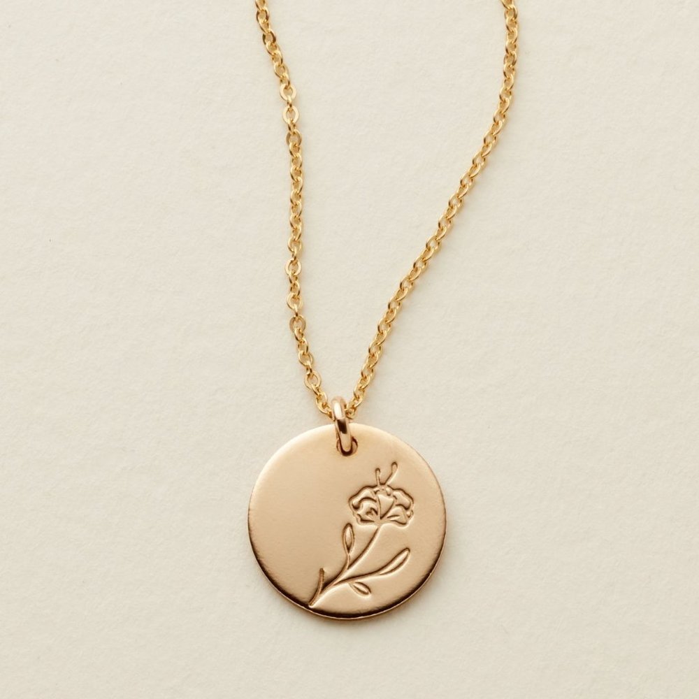 February Violet Birth Flower Bohemian Necklace - Picture 6 of 10